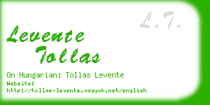 levente tollas business card